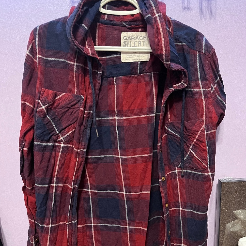 Garage Flannel with hood